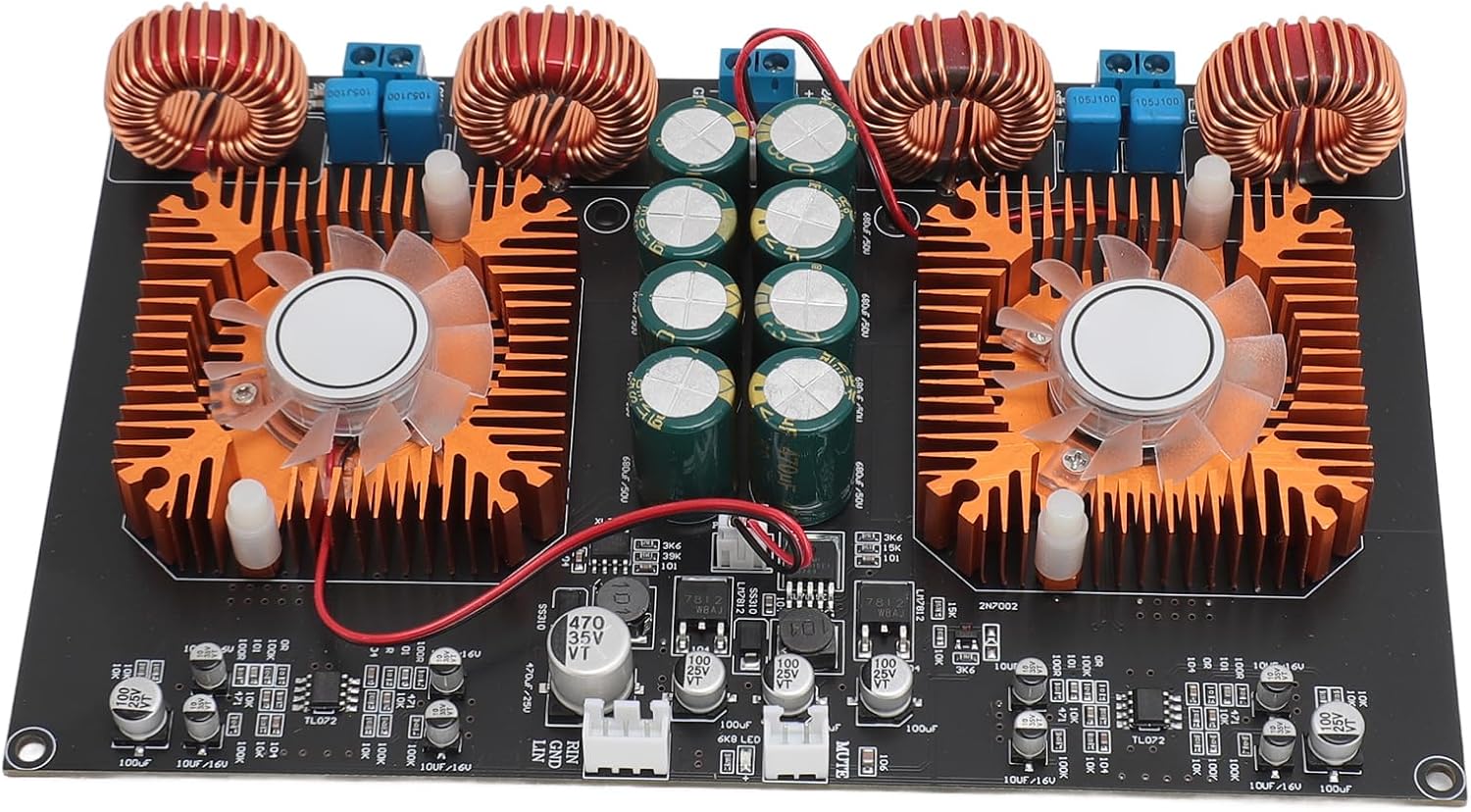 TPA3255 Power Amplifier Board, Digital Stereo Amplifier Board, Dual Core Class D High Power 600W 600W DIY Audio Power Amp Module for Home Theater