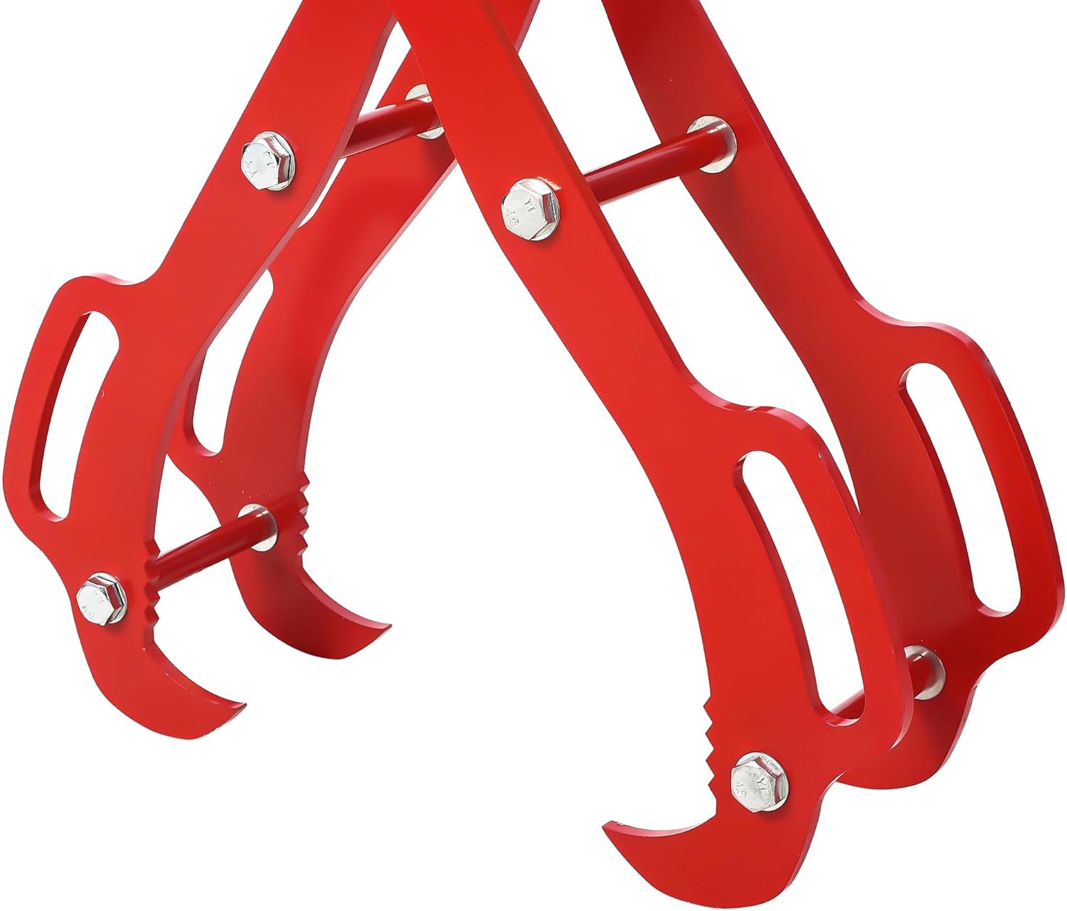 IDEALHOUSE Log Lifting Tongs, Log Splitter Accessories 18”2-Claw Heavy Steel Log Grapple, Grip Logging Tools for Firewood, Timber, Efficient Wood Lifting and Dragging, Compatible with Tractor, Skidder