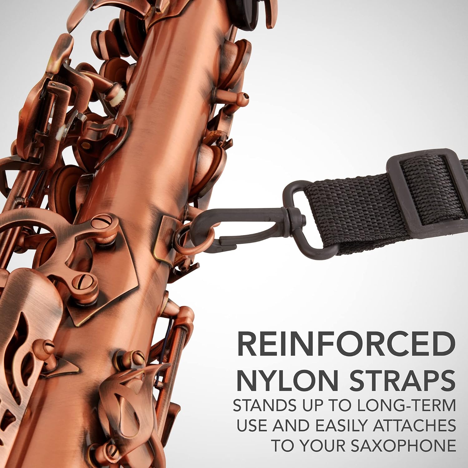 Alto Saxophone E Flat Brass Sax Kit, Professional Sound, Complete Accessories, Ideal for All Players, Includes Hard Case, 10 Extra Reeds, Strap, Gloves, Cleaning Kit & More, Antique Red Finish