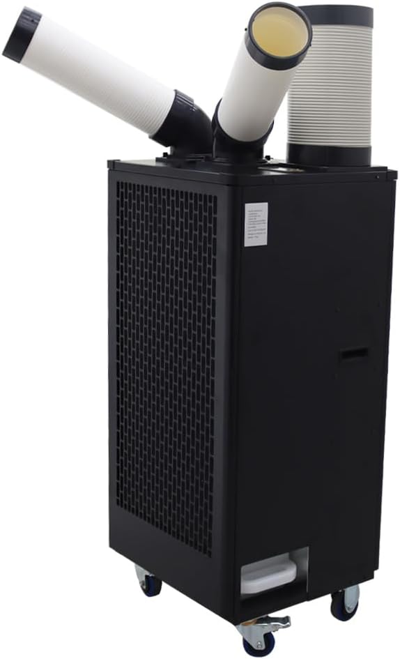 Industrial Portable Air Conditioner with Wheels 8L Large Tank Commercial Spot Cooler Adjustable Air Outlet Ideal for Hospitals Workshops Outdoor Events 220V 2.1KW