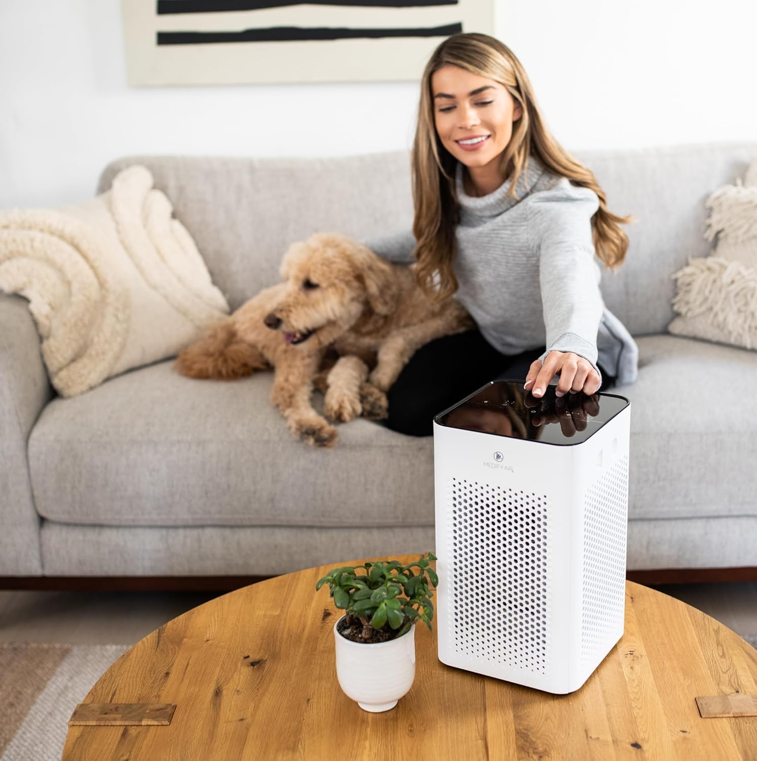 Medify MA-25 Air Purifier with True HEPA H13 Filter | 825 ft² Coverage in 1hr for Allergens, Smoke, Wildfires, Odors, Pollen, Pet Dander | Removal to 0.1 Microns | White, 2-Pack