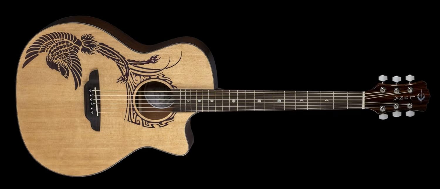 Luna Oracle Phoenix Acoustic-electric Guitar - Natural