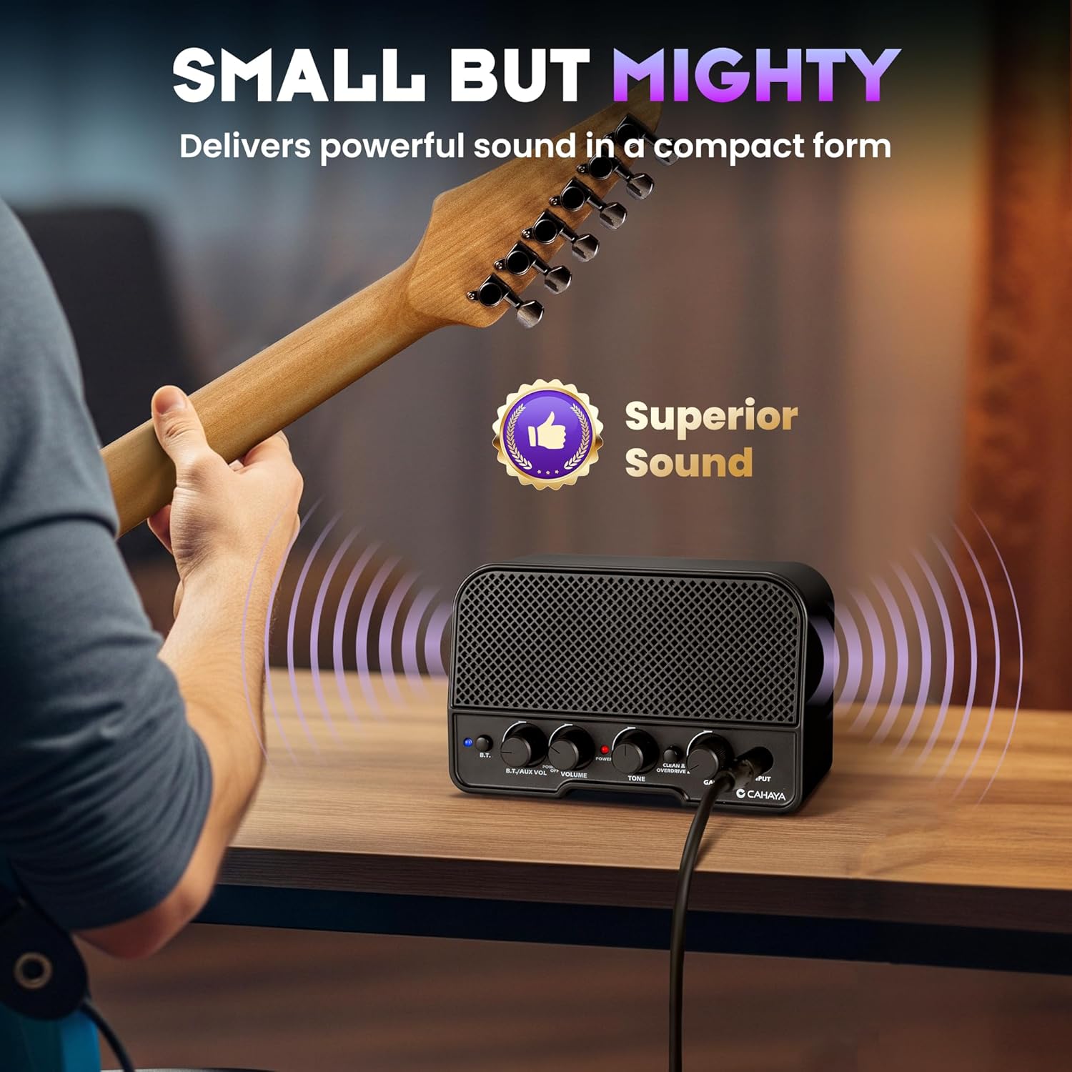 CAHAYA Electric Guitar Kit Beginner - 39in Guitar Set Adults with Roasted Maple Neck HSS Pickup Solid Okoume Body Electric Guitar with Gig Bag Amplifier Strap Strings Cable Picks Black