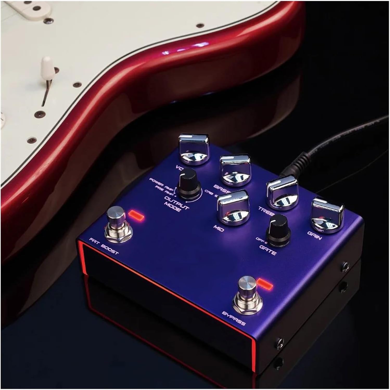 Professional Guitar Effects Pedals Distortion Guitar Effect Pedal Metal Tone Gain Amplifier(R18addadapter)