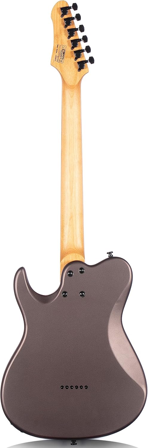 Solid Electric Guitar GTLM-4 Metallic Finish Poplar Body Maple Neck Maple Fretboard(GTTL-02-coffee color)