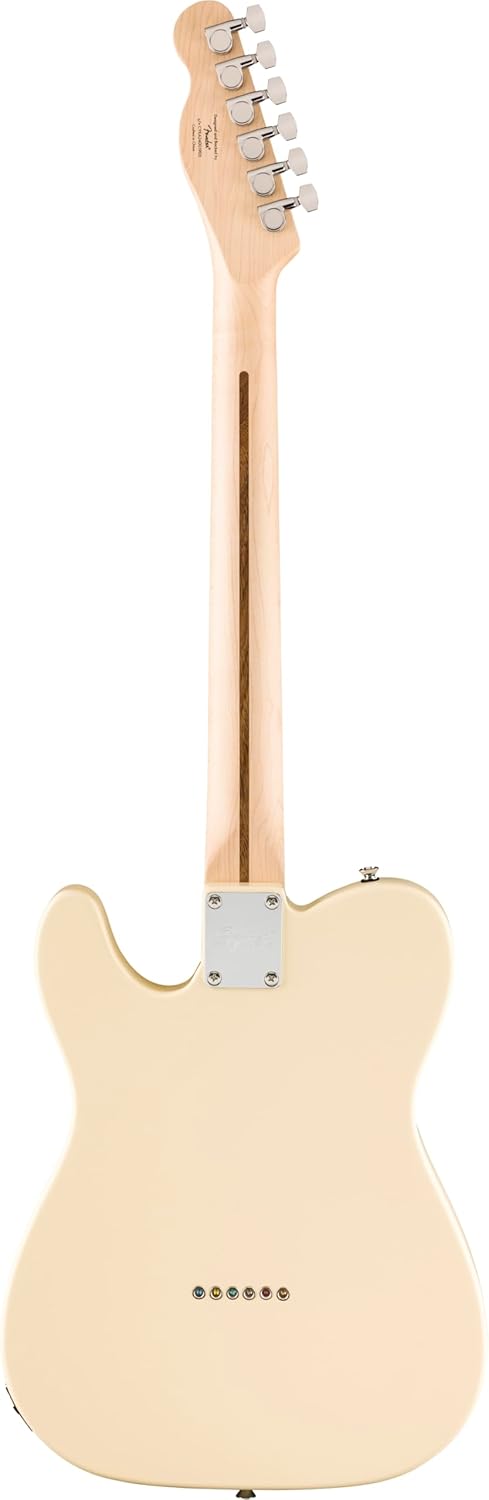 Affinity Series Telecaster Thinline, Laurel Fingerboard, Black Pickguard, Olympic White