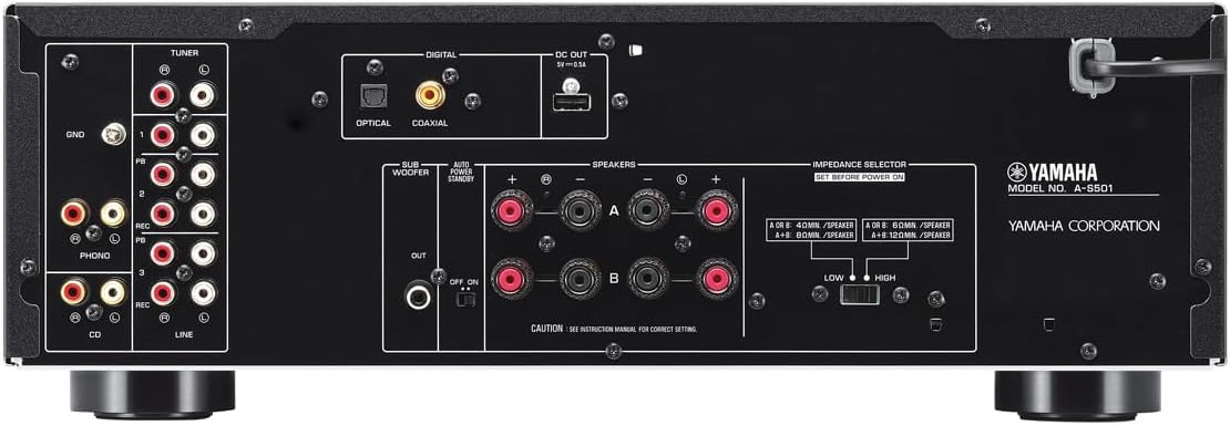 YAMAHA A-S501BL Natural Sound Integrated Stereo Amplifier (Black)