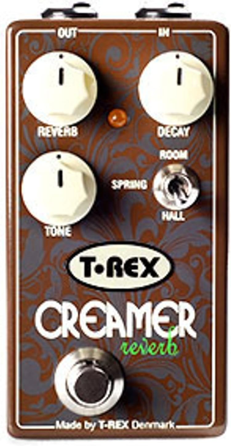 T-Rex Engineering CREAMER Reverb Guitar Effects Pedal Provides Room, Spring, and Hall Reverb with Tone Control (10092)