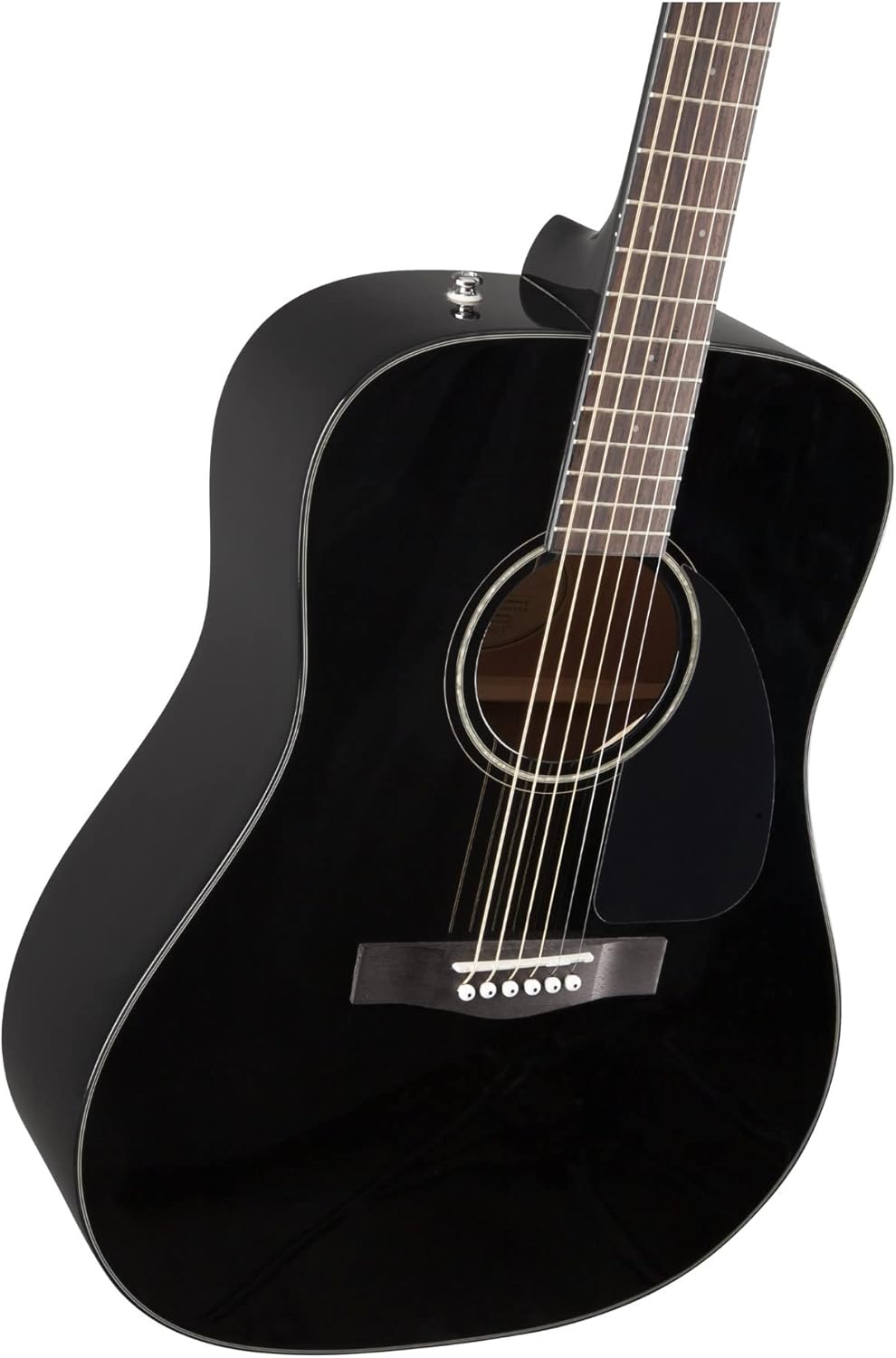 Fender Acoustic Guitar, with 2-Year Warranty, CD-60 Dreadnought V3 Classic Design with Rounded Walnut Fingerboard and Alloy Steel Strings, Glossed Black Finish, Spruce Top, Includes Hard-Shell Case