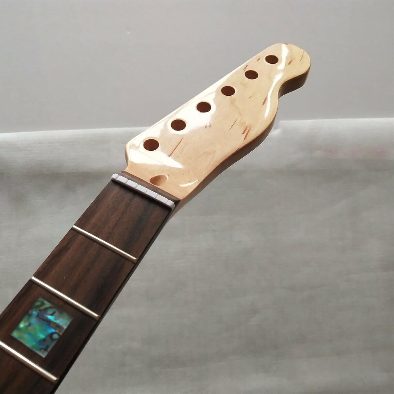 22 Fret 25.5inch Maple Electric Guitar Neck Rosewood Fingerboard Real Inlay Parts Unfinished Guitar Neck