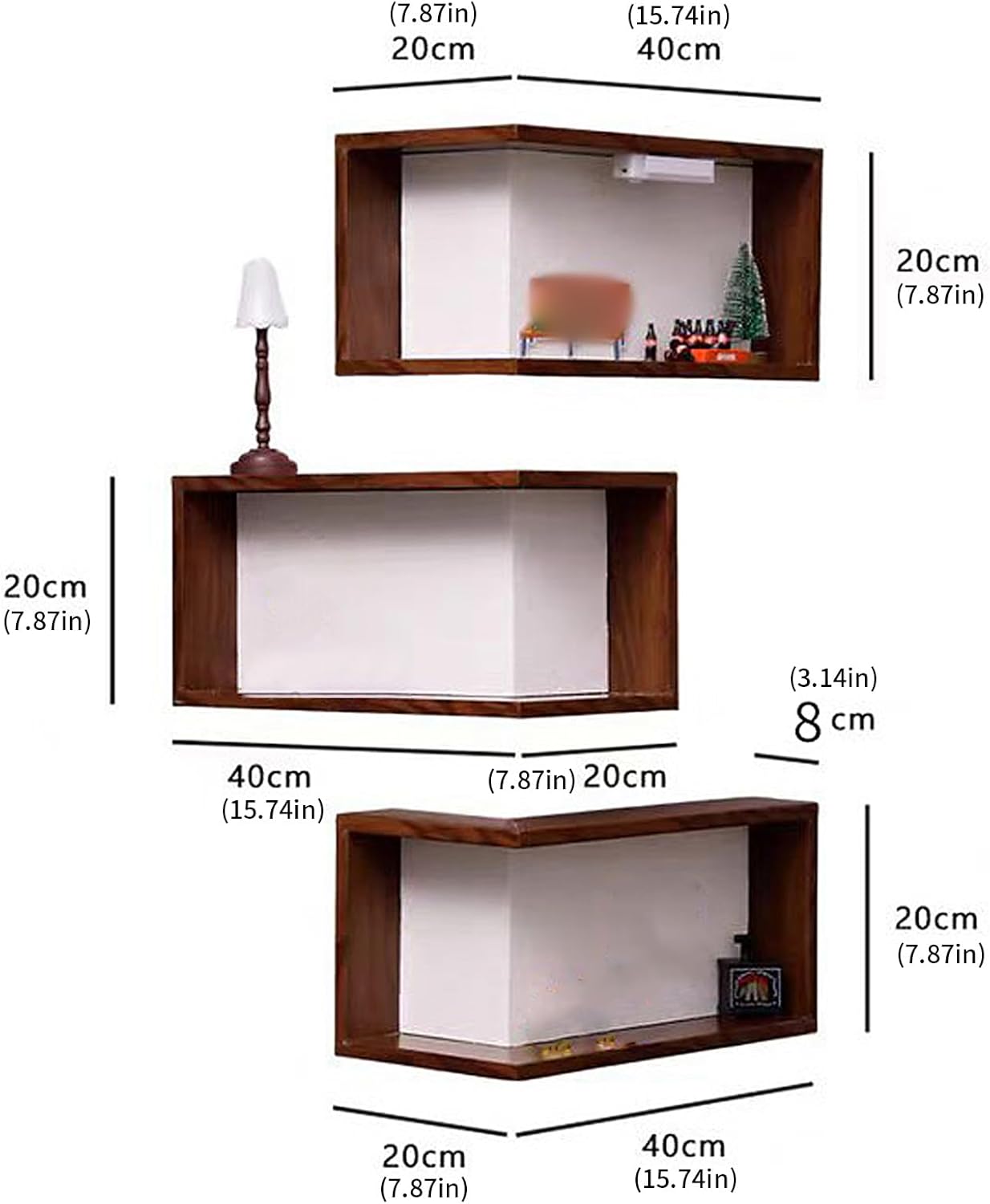 Illuminated Corner Shelf with Remote Automa Shelves That Light Up Your Space Wooden Corner Wall Shelves with Light for Figurines and Collectibles Modern Wall-Mounted Display Rack