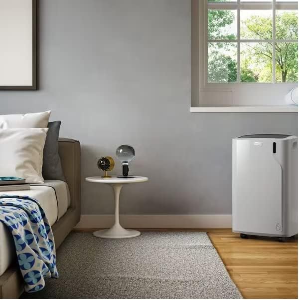 De'Longhi PAC EM375WRC-6AL LG 500 Sq. Ft. Portable Air Conditioner, Light Grey (Renewed)