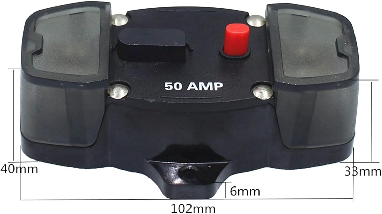 1pcs 80A 100A 160A 200A 300A Car Audio Amplifier Circuit Breaker Fuse Holder AGU Style Stereo Refit 4GA Cable for 12V Protection(300A)