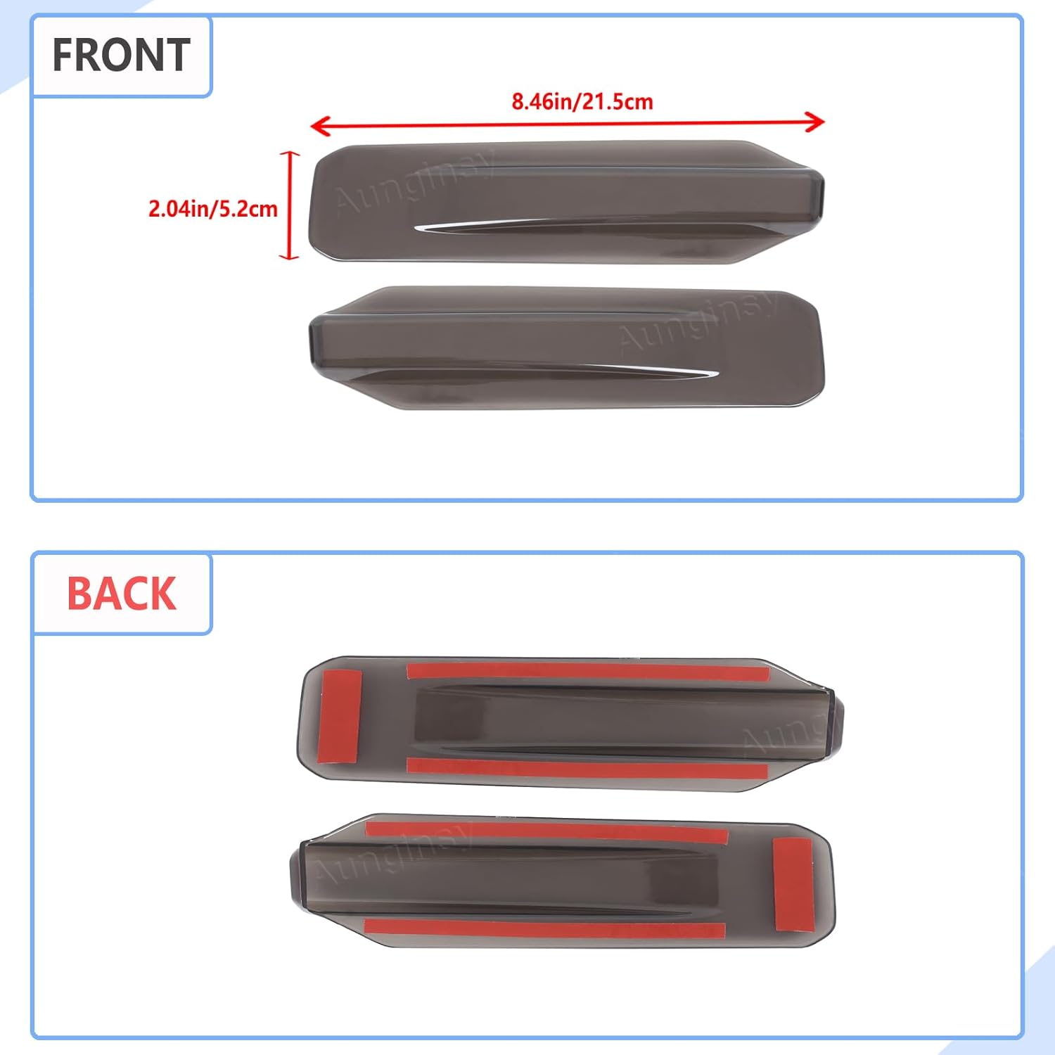 Car Front Turn Signal Light Len Cover Trim Compatible with Ford Maverick 2022-2024 Front Bumper Headlight Lamp Cover Shell Shade Smoked Black Dual Flashing Signal Parking Light Frame Bezel Accessories