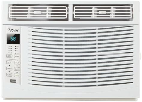 by Memorex 6,000 BTU Window Air Conditioner, Cools Up to 250 Sq. Ft., Quiet Operation, Cool/Fan/Dry Modes, Digital Display, Remote Control, Easy Install & 2-Year Warranty
