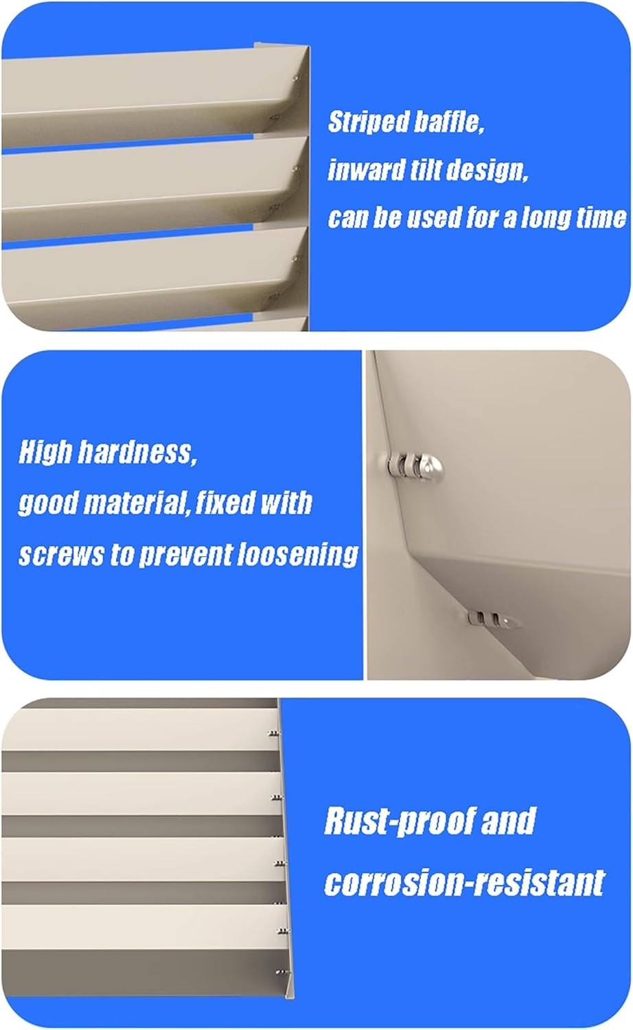 Air Deflector Grilles, Metal iron Baffle Guide Cover, Outdoor Ac Unit Cover Air Conditioner Deflector, Metal Iron Shutter Deflector