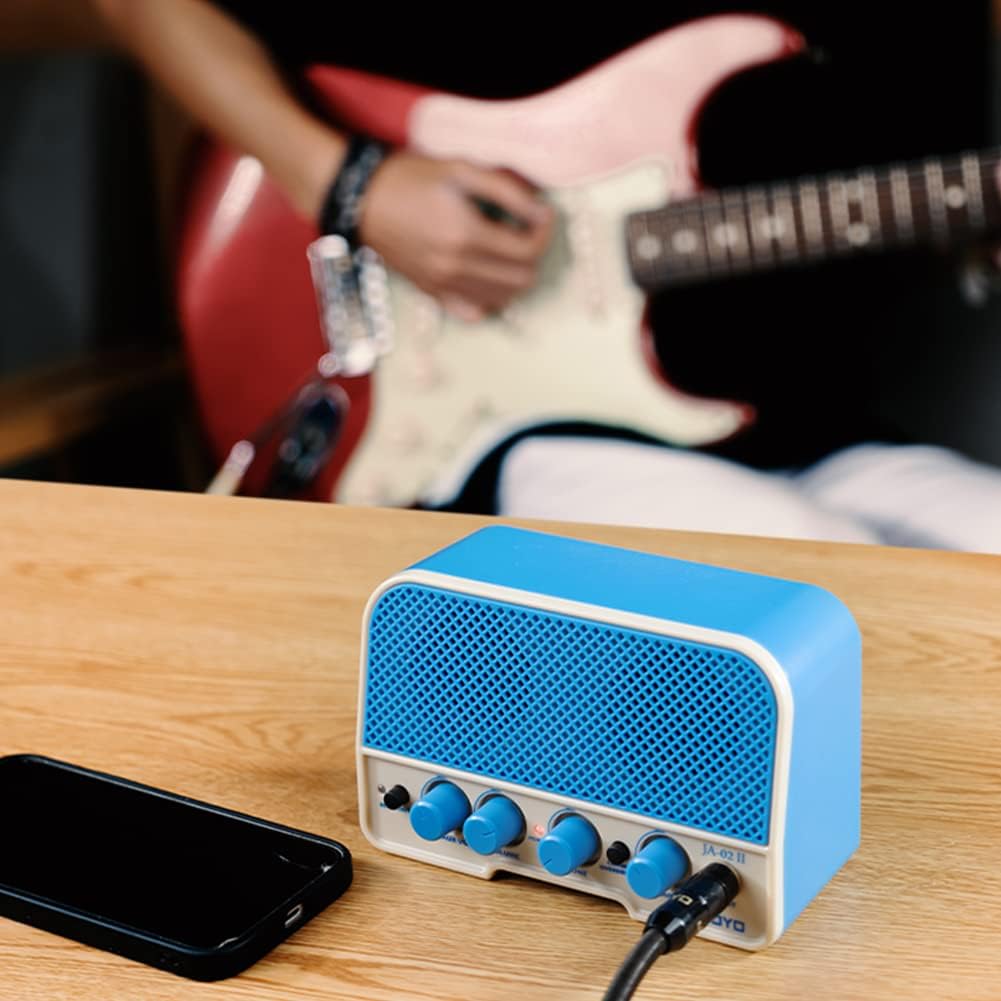JOYO 5.8GHz Wireless Guitar System (JW-02S) Bundles with JOYO Combo Guitar Amplifier (JA-02 II Blue)