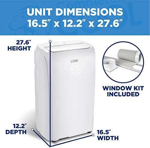 Commercial Cool 6,000 BTU DOE (10,000 BTU ASHRAE) Portable Air Conditioner with Remote Control, White