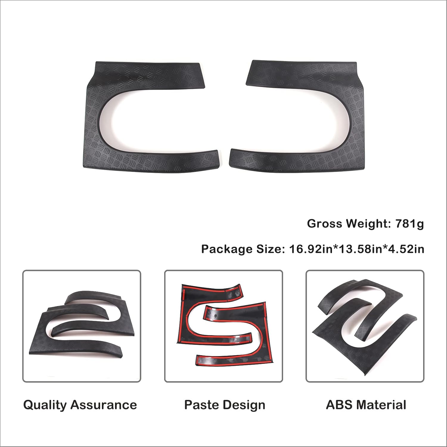 Aunginsy Car Cowl Body Armor Outer Cover Side Corner Guards Fit Toyot@a FJ Cruiser 2007-2021 Tail Light Taillight Fog Taill Wrap Angle Guard Trim Accessories