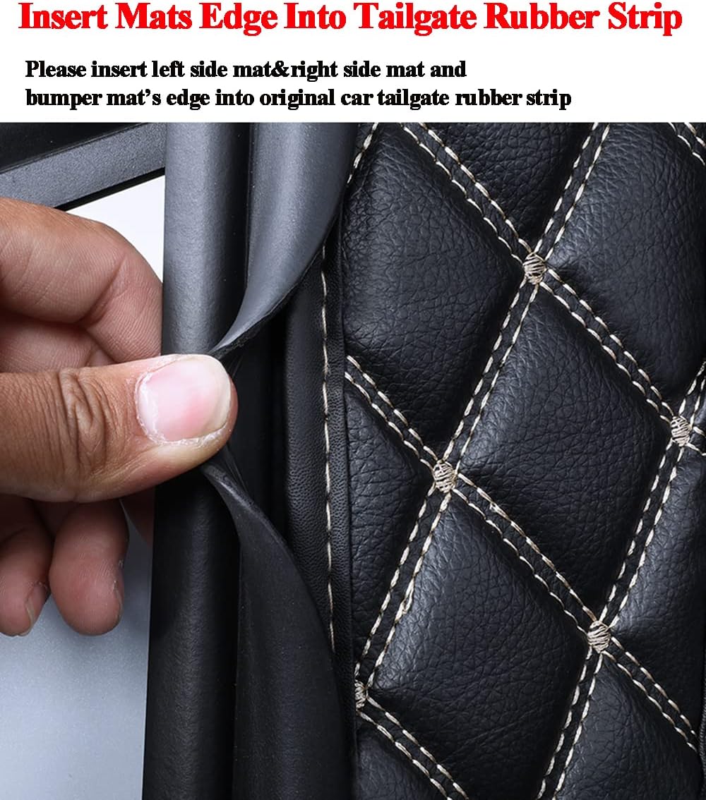 Trunk Cover Mat for 2020-2025 Tesla Model Y 5-Seater Red Cargo Mat (Rear Backrest Protector+Trunk Protector+Both Side Panels) Full Coverage Protection Tesla Model Y Accessories