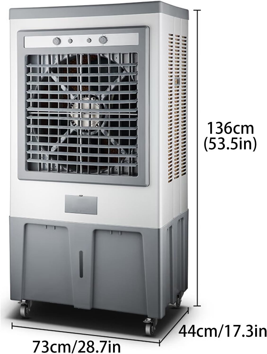 Evaporative Air Cooler, Swamp Cooler Air Conditioner with 6 Ice Packs, 3-Speed Portable Air Conditioner for Factory Room(73 * 44 * 136cm)