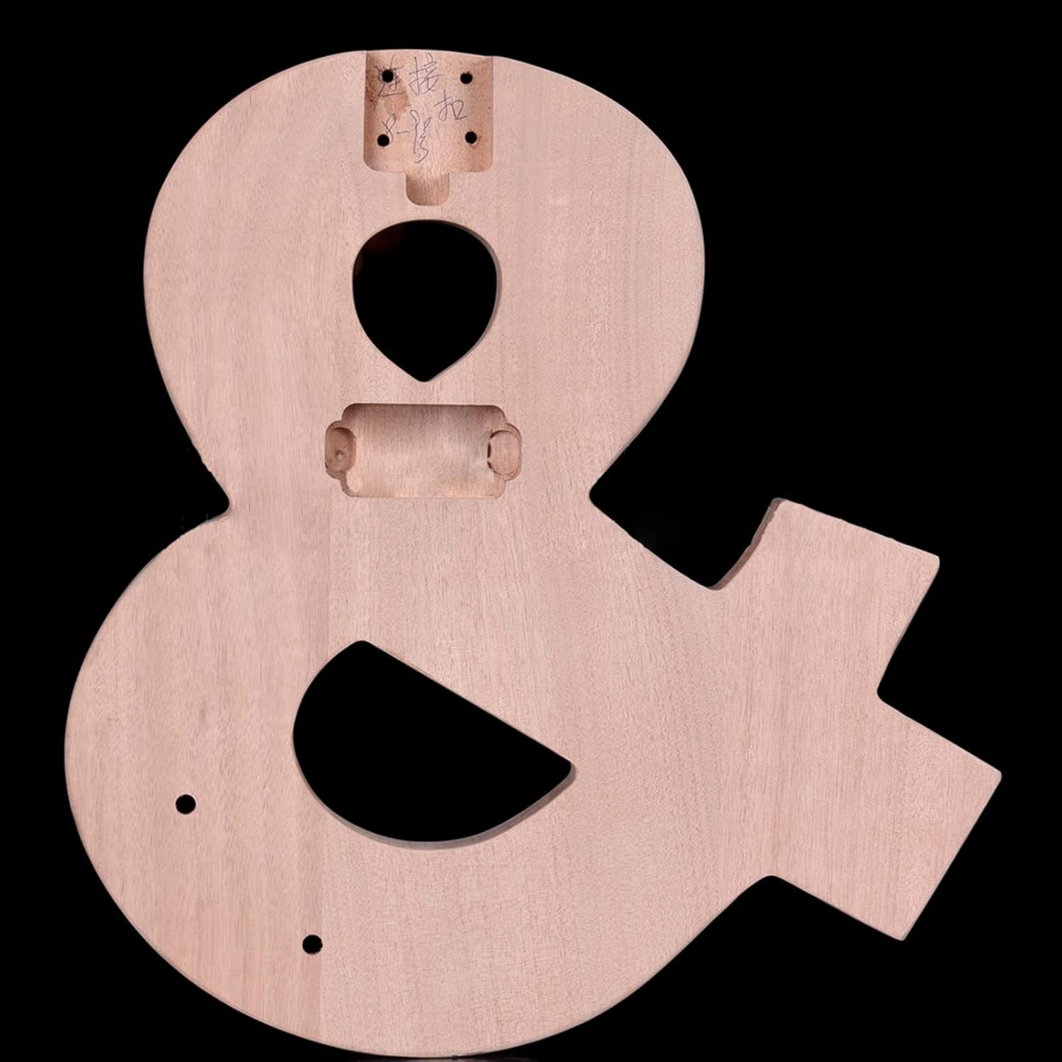 TSTS Music Musical Note Design 6 Strings DIY Electric Guitar Kit Mahogany Body Maple Neck Rosewood Fingerboard Unfinished Electric Guitar Kit