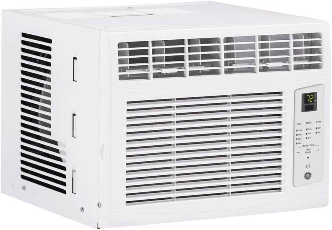 GE 6,000 BTU Electronic Window Air Conditioner with Auto Restart, Remote Control (up to 250 sq ft.)