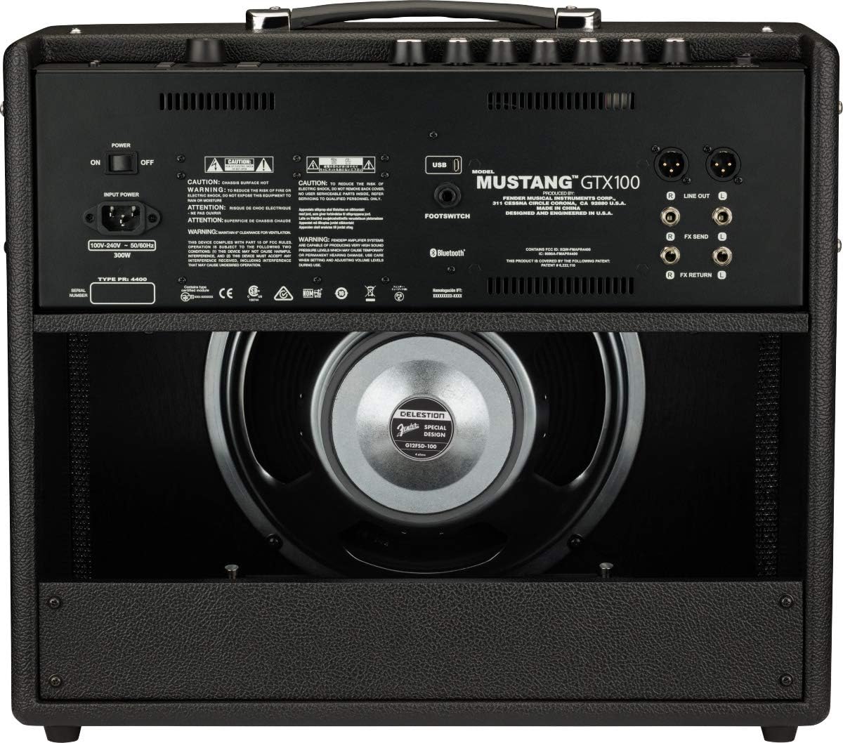 Fender Mustang GTX 100 1x12 100-Watts Guitar Combo Amplifier Bundle with Cable, Austin Bazaar Exclusive 12-Pack Picks, and Instructional DVD