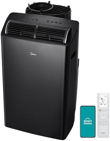 Midea Duo 14,000 BTU (12,000 BTU SACC) High Efficiency Inverter, Ultra Quiet Portable Air Conditioner, Cools up to 550 Sq. Ft., Works with Alexa/Google Assistant, Includes Remote Control & Window Kit