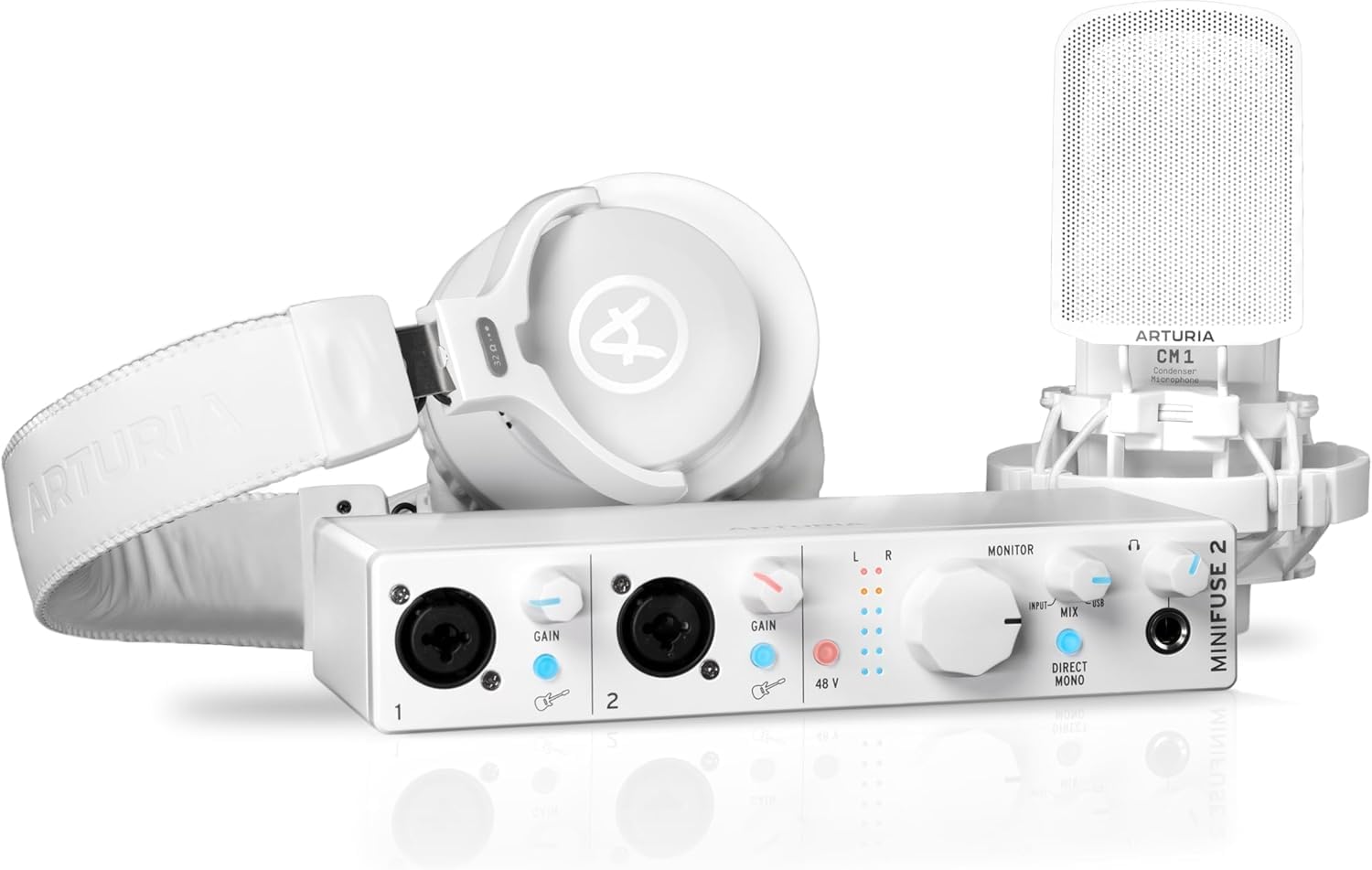 Arturia MiniLab 3 MIDI Controller & MiniFuse Recording Pack Audio Interface Bundle - White