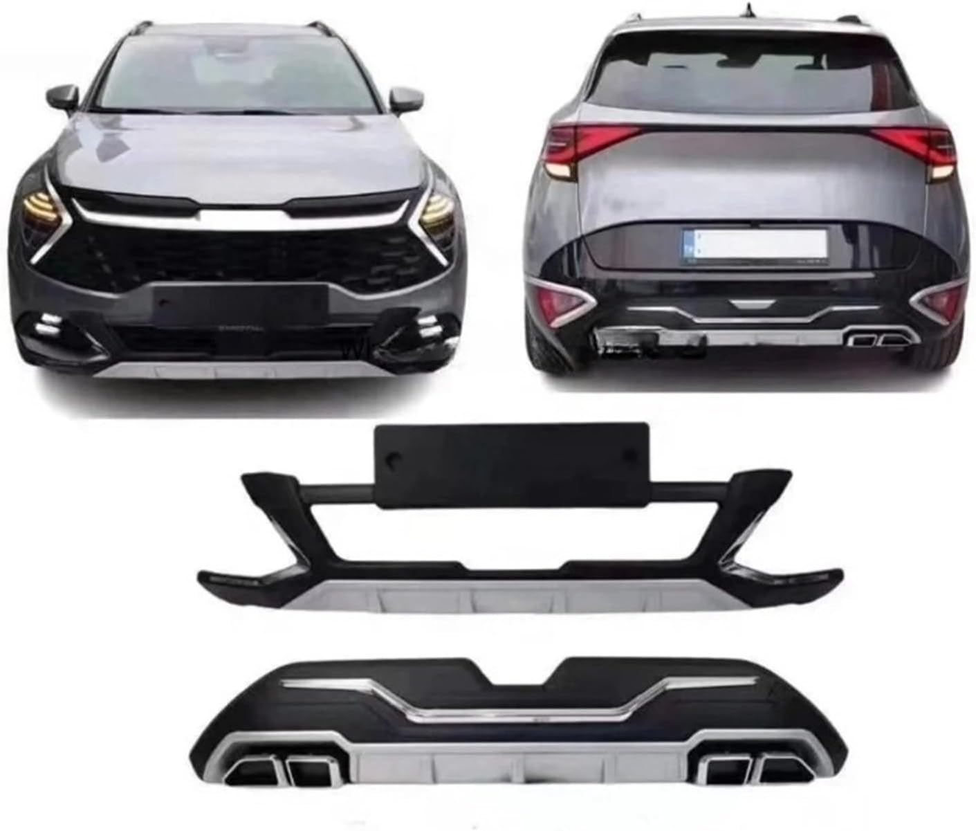 Other Exterior Body Kit Accessories Front Bumper Guard Rear Bumper Guard Compatible for Kia Sportage 2022