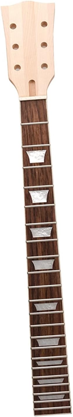 Electric Guitar Neck 22 Fret 25.2inch Solid for Style DIY Replacement Unfinished Guitar Neck
