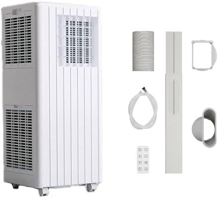 PioneerWorks Portable Air Conditioners 8000 BTU, Cools up to 350 Sq. Ft 3-in-1 Mobile AC for Room with Dehumidifier Fan Sleep Mode, 24H Timer, Remote Control, and Window Installation Kit Included