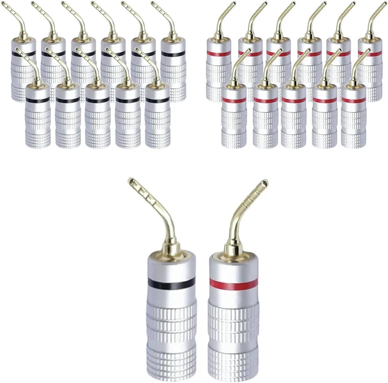 4mm Banana Plugs Speaker/Amplifier Cable Connectors Banana Plugs Audio Jack Speaker Plugs Audio Connector(50 Pieces)