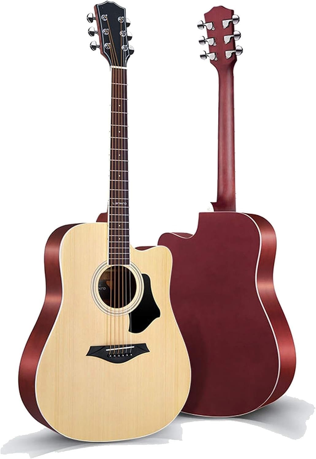 41in Acoustic Guitar, Getting Started for Novice Beginners Veneer Junior Guitar， for Male and Female Students Childrens (Size:41in,Color:#F)