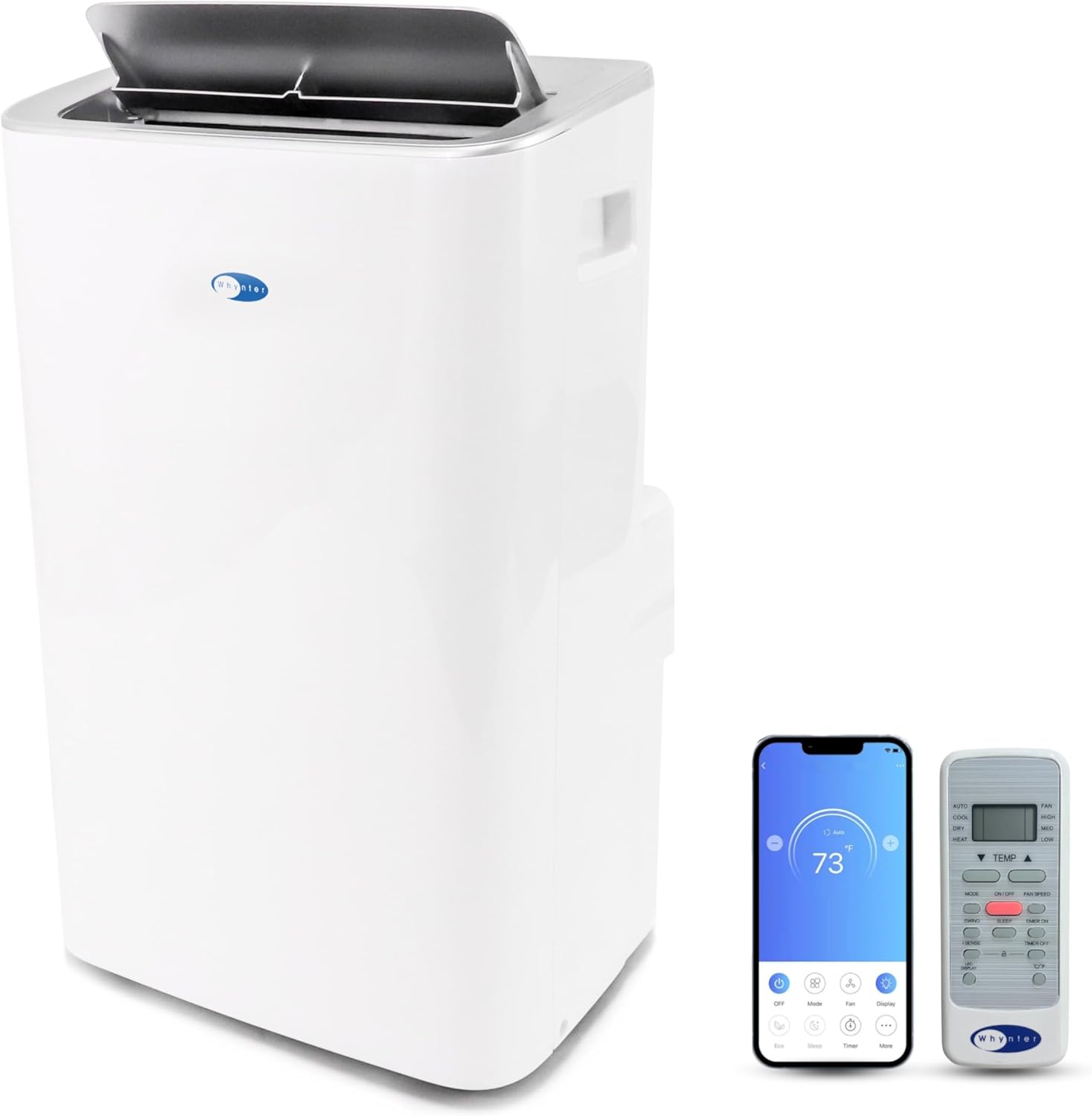 Whynter Portable Air Conditioner 13,500 BTU with Dehumidifier, Cooling Fan & Smart Wi-Fi for 500 Sq Ft Rooms, Includes AC Unit Window Kit, ARC-1050XP (10,000 BTU SACC), White