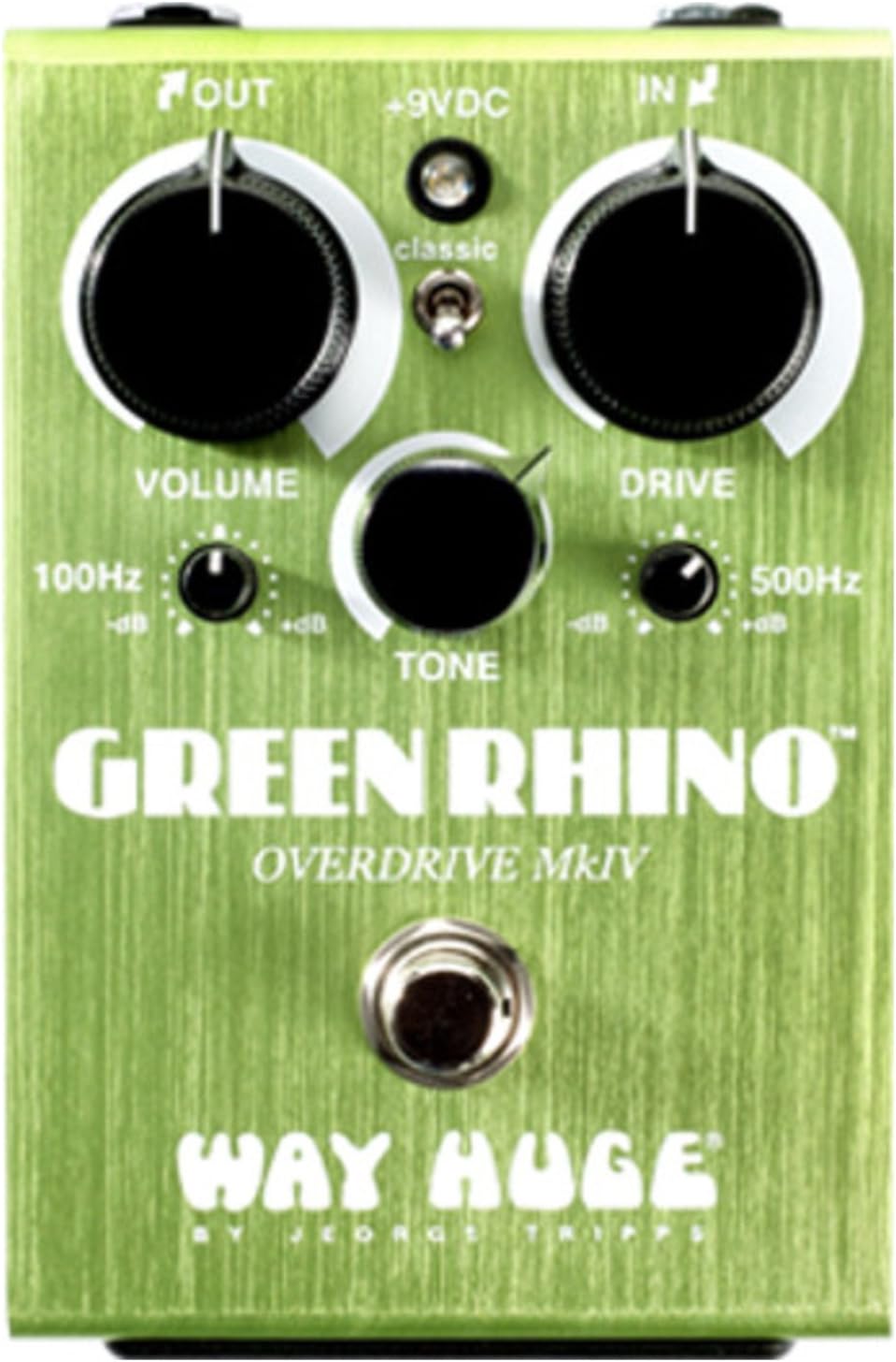 Way Huge WHE207 Green Rhino Overdrive MKIV Stomp Box w/ 2 Patch Cables