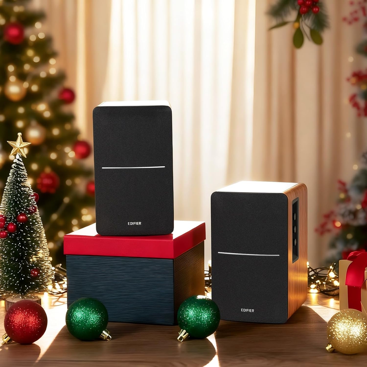 Edifier R1280Ts Powered Bookshelf Speakers - 2.0 Stereo Active Near Field Monitors - Studio Monitor Speaker - 42 Watts RMS with Subwoofer Line Out - Wooden Enclosure