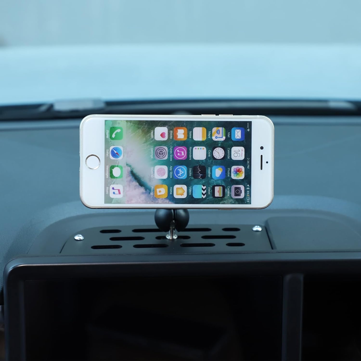 Aunginsy Center Console Dash Mount Magnetic Phone Holder Compatible with Ford Maverick 2022-2024, Dashboard Instrument Table Organizer Storage Tray Groove Panel Cell Mobile Phone Bracket Accessories