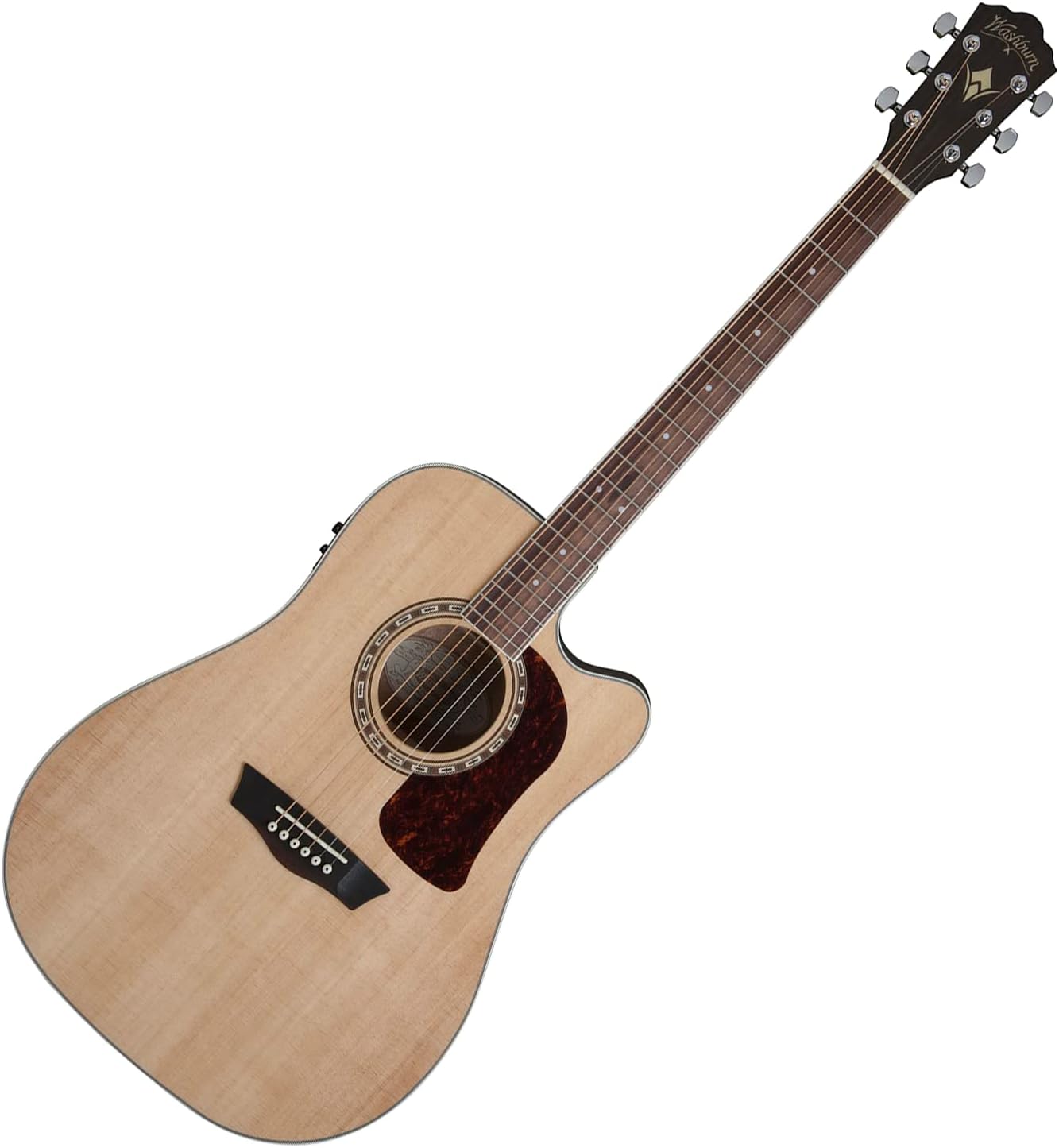 Washburn HD10SCE-O Heritage 10 Series Acoustic Cutaway Guitar, Natural