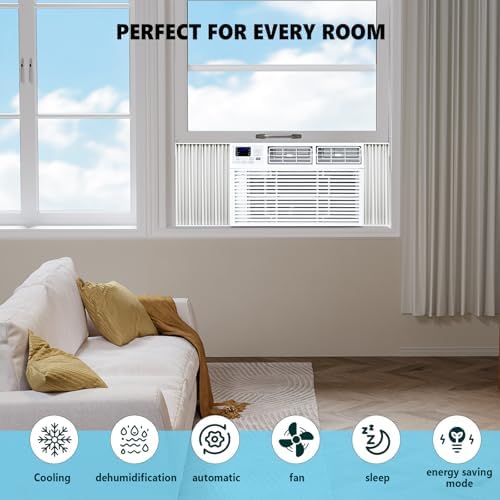 Window Air Conditioner, 12000 BTU Window AC Unit, Cooling Room 550sq.ft, Fast Cooling, 24H Timer,Dehumidifier Mo, Energy Saving, Remote Control for Living Room, Bedroom, Office