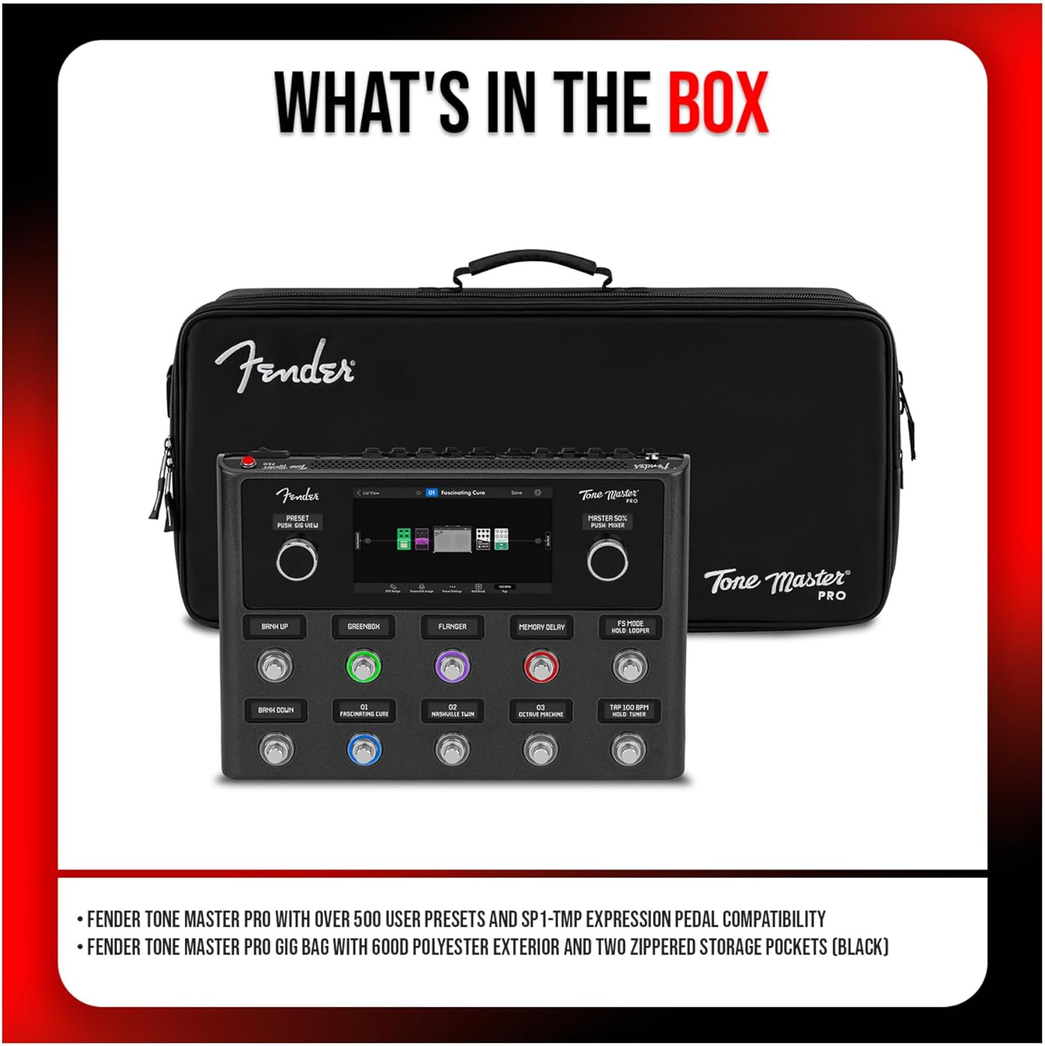 Fender Tone Master Pro Guitar Workstation with Fender Carry Bag - Built for the Stage with Extensive I/O Options and Seamless Preset Transitions