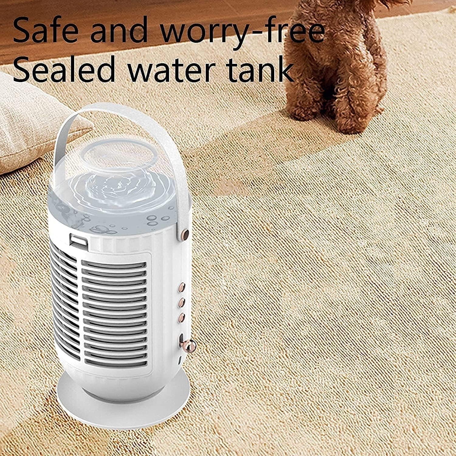 Mini Air Conditioner Fan, Portable Desktop Cooling Fan, Personal Table Air Conditioner Fan for Small Room Office Camping