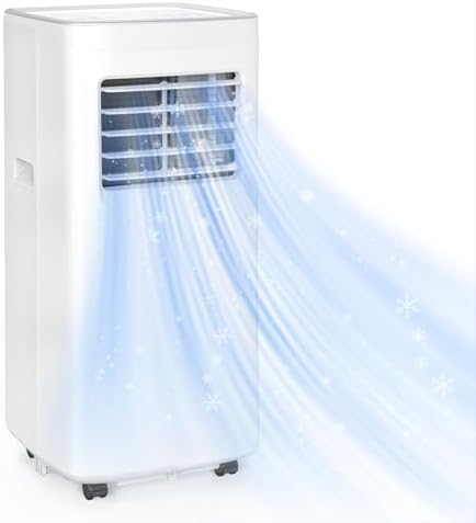 8500 BTU Portable Air Conditioners with Dehumidifier & Fan - 3-in-1 Cooling Unit for Rooms up to 450 Sq.Ft, Remote Control, Sleep Mode & Easy Installation Kit, Ideal for Studios/Offices/Home Use