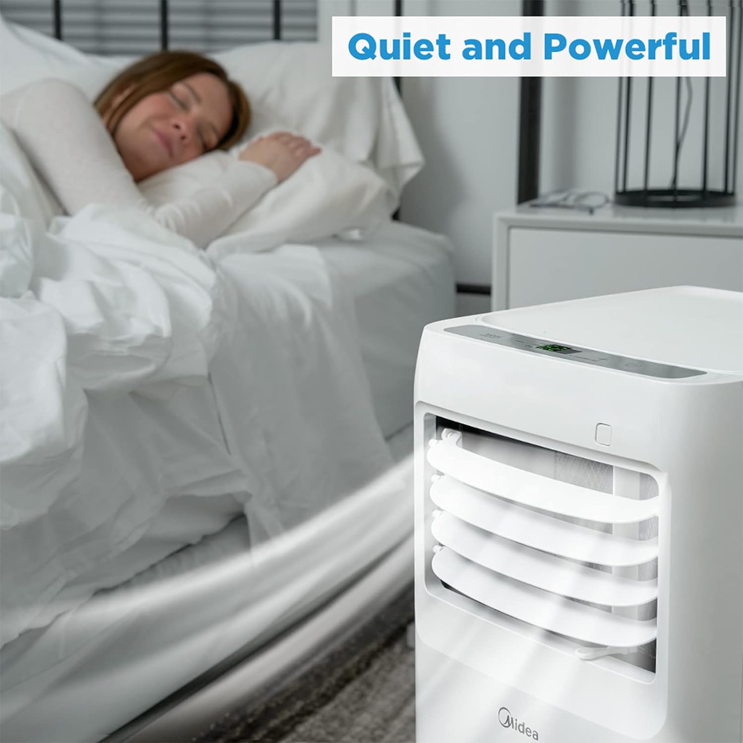 MIDEA 8,000 BTU (5300 BTU SACC) 3-in-1 Portable Air Conditioner, Dehumidifier, Fan Cools up to 175 sq ft with Remote Control, Complete Window Mount Exhaust Kit