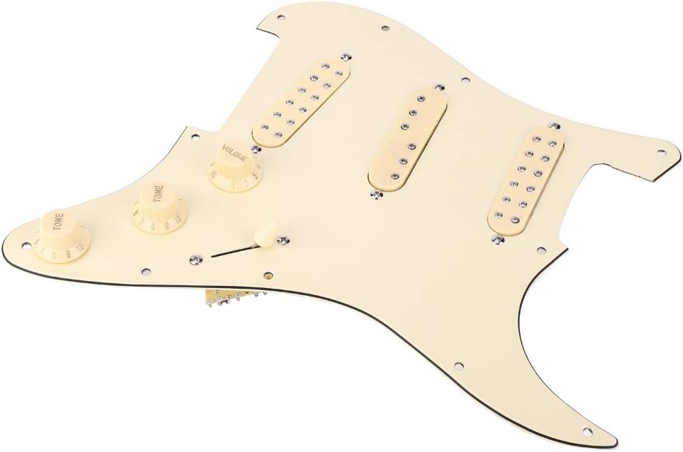 Electric Guitar Pickguard Kit, Pre Wired Guitar Hardware, Loaded Pickups, Compatible with Electric Guitars, Scratchplate Backplate, Easy Installation, for Guitarists, DIY Enthusiasts, Guitar Repairs,