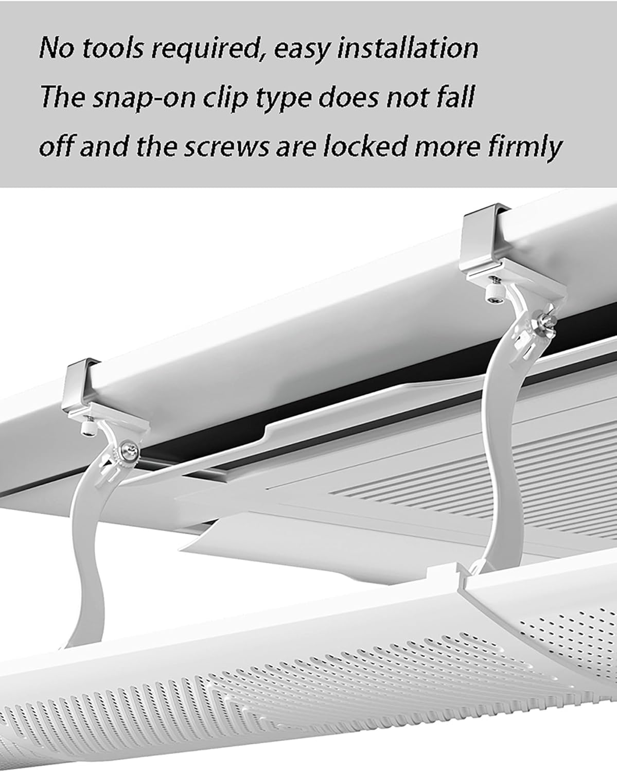 Air Conditioner Deflector for Ceiling Central Air Conditioning Telescopic Design 58-90cm, Angle Adjustable, Prevent The Air from Blowing Straight