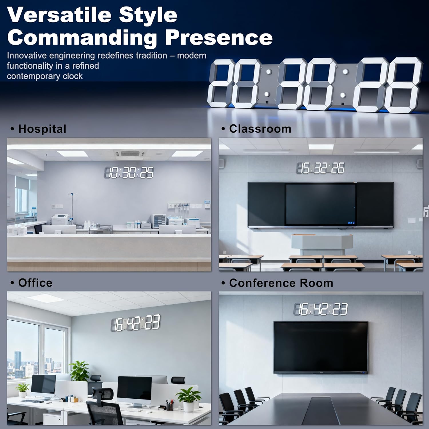 Large Digital Wall Clock 27