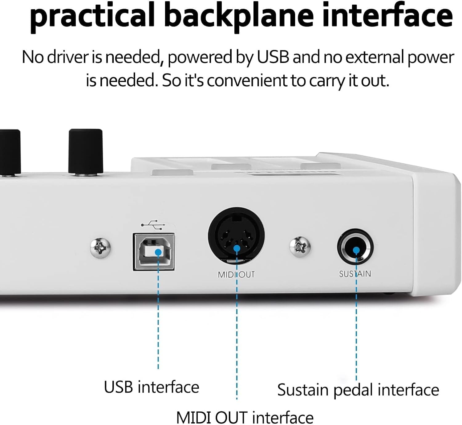 Keyboard Piano, 37-Keys Multi-funcation MIDI Keyboard Portable Electronic Piano Digital Orchestrations Keyboard Musical Instrument
