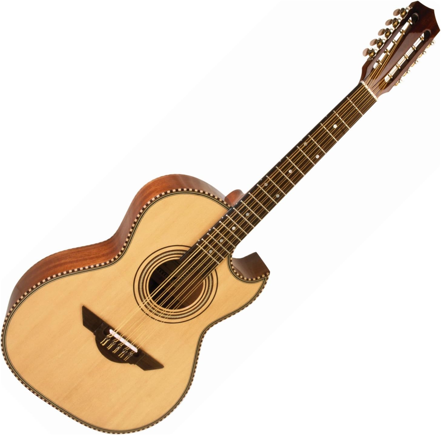 H Jimenez Bajo Quinto LBQ1ENM Natural Mahogany Acoustic Electric